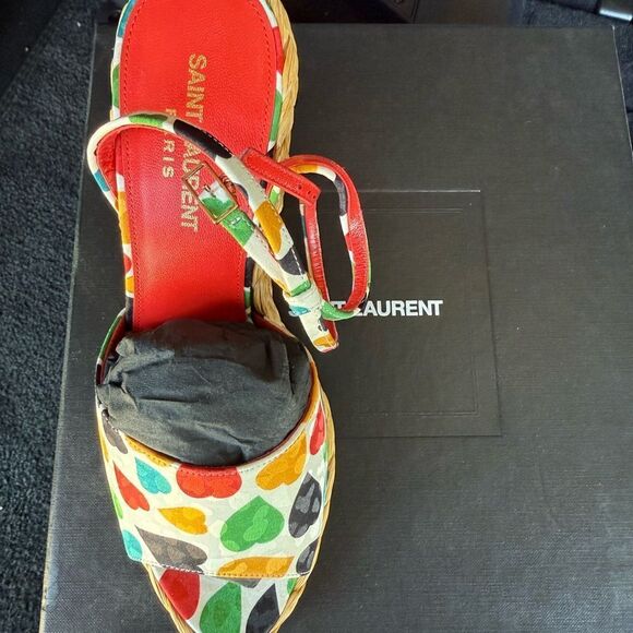 Brand new Saint Laurent Multicolor Women's Sandals size 8.5 - Picture 1 of 10